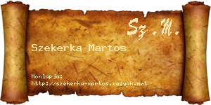 Szekerka Martos névjegykártya